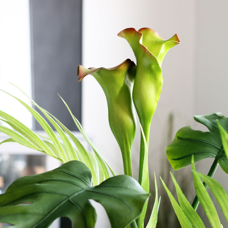 马蹄莲仿真花假花海芋手花束现代客厅卧室装饰仿真花