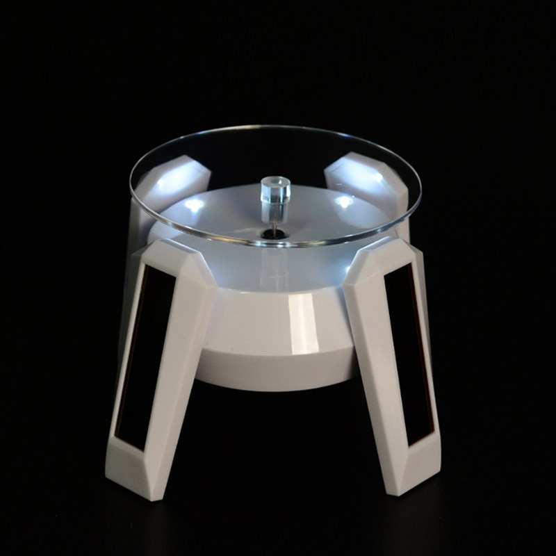 包邮太阳能展示台转盘展示架旋转转台珠宝首饰玉器手机首饰展示架