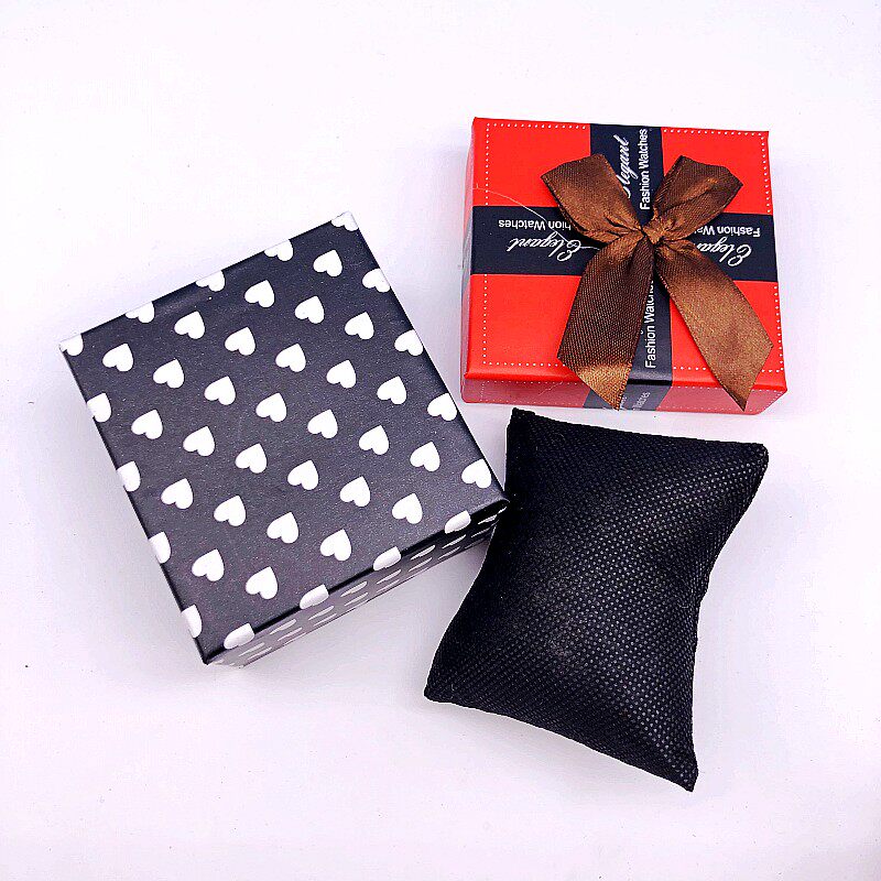 爱心彩印心心手表蝴蝶结时尚饰品高档礼品盒首饰包装首饰盒