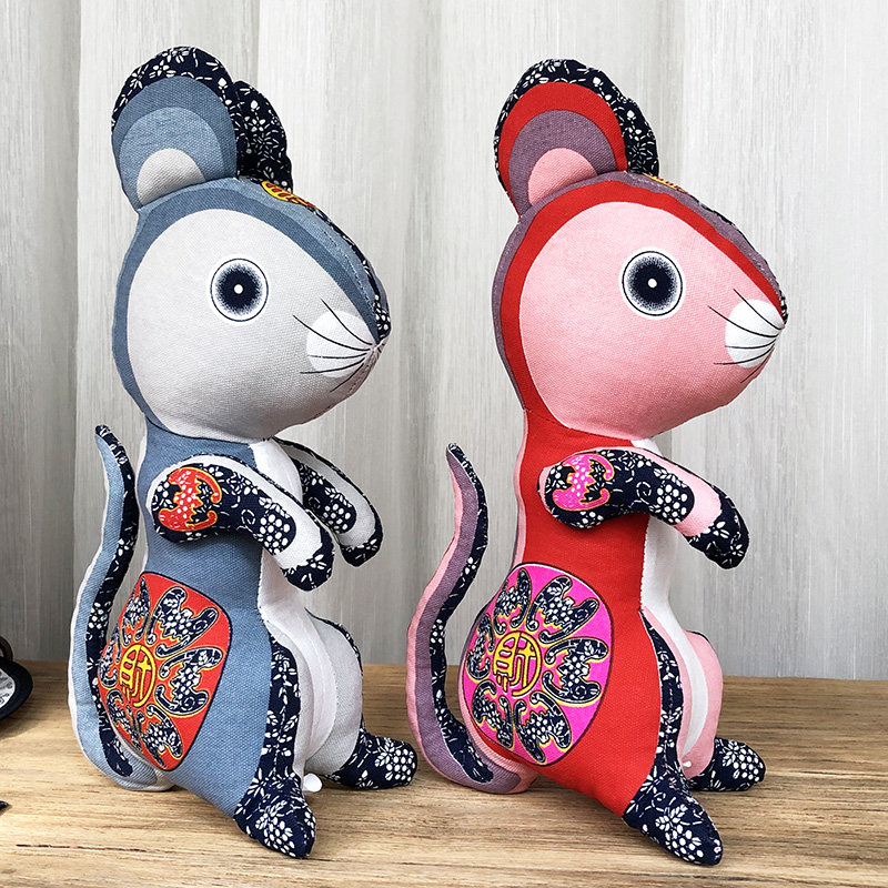 布络十二生肖吉祥物纯棉手工摆件生日礼品布艺玩偶毛绒布艺类玩具