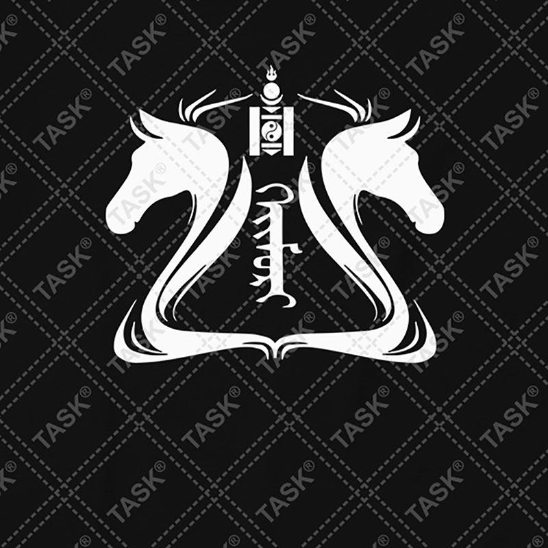 蒙古族mongolia民族风蒙古古文字骏马印花纯棉短袖男女t恤