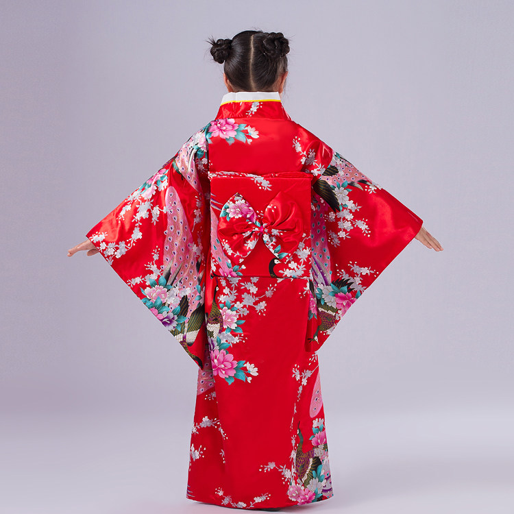 古装日本儿童男女和服振袖浴衣万圣节学生合唱儿童演出服