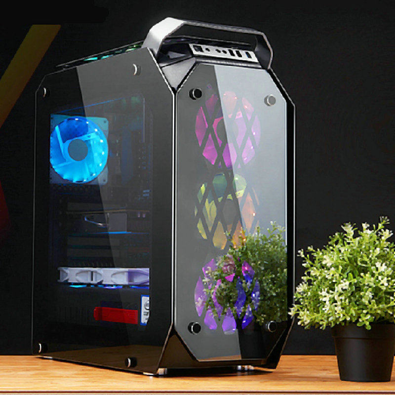 御轩usb3.0侧透背线游戏机箱电脑机箱台式机主机机箱支持水冷atx