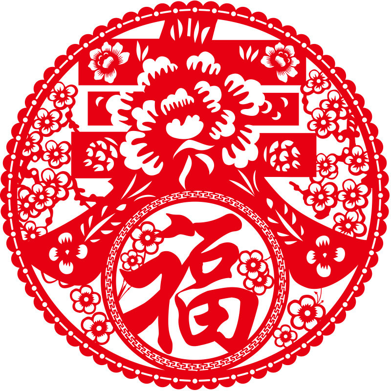 玻璃门神装饰新春虎年对联大门新年春窗花剪纸喜字