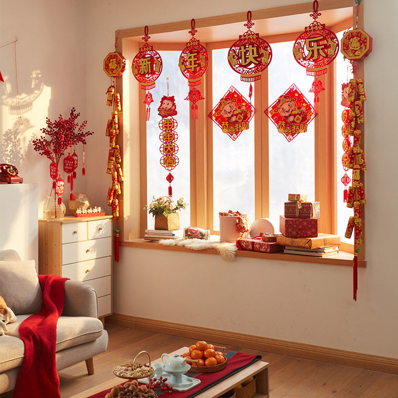 2021过年装饰品挂件春节氛围布置灯笼挂饰过新年家用室内年货置办