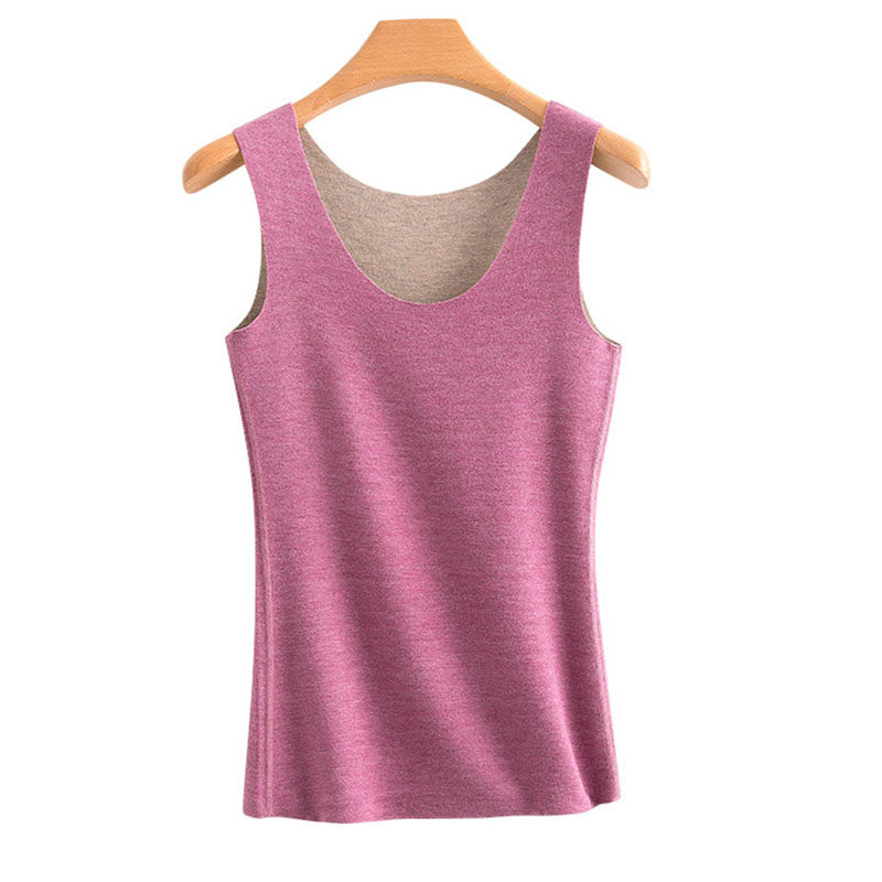 德绒背心保暖无痕2022秋冬新款贴身大圆圆领保暖背心