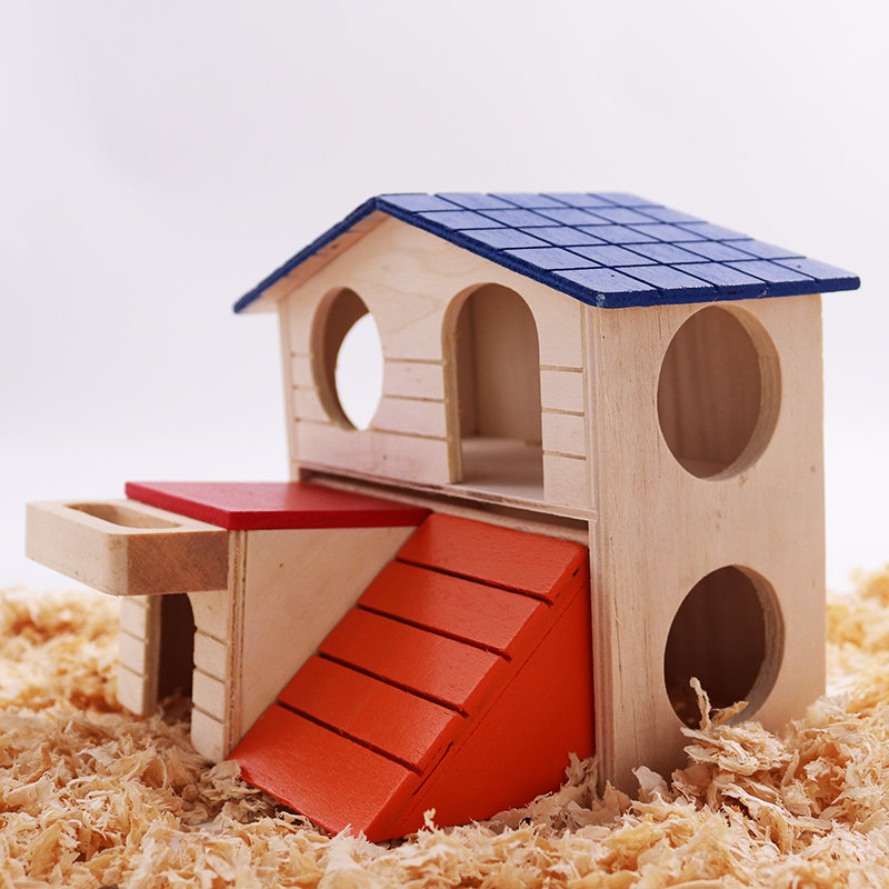 仓鼠窝 仓鼠阁楼 豪华别墅木屋 仓鼠金丝熊仔保暖窝仓鼠木屋