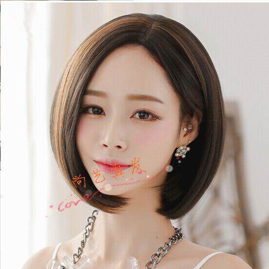 三七真发发套假发短发直发bobo头中修脸帅气日常整顶假发