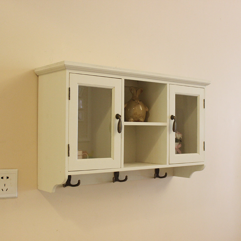 壁柜zakka玄关实木置物架墙上壁挂吊柜储物柜多色吊柜
