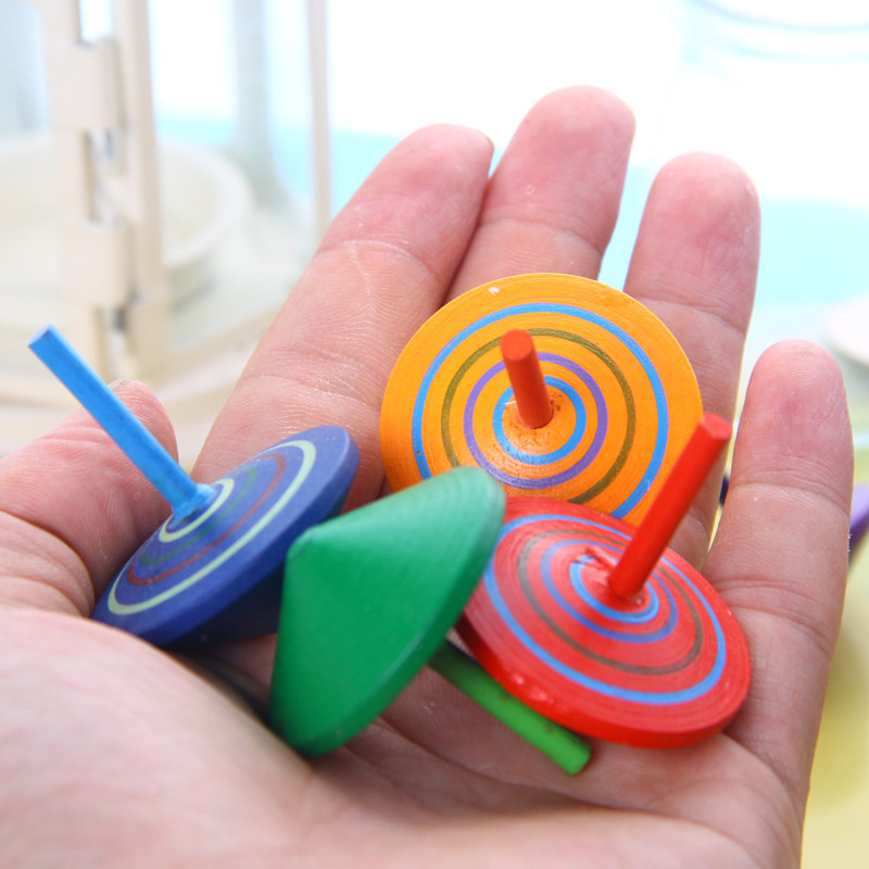 陀螺木质儿童小木男孩女孩玩具幼儿园奖品小礼礼品陀螺