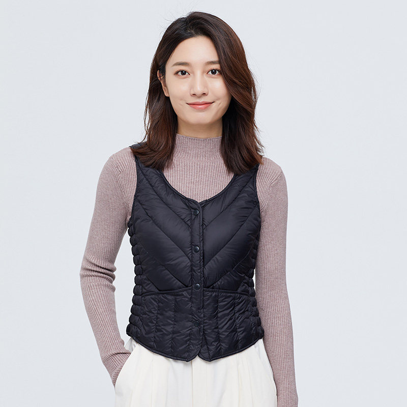 高梵2020新款百搭内穿羽绒背心女