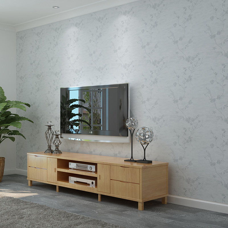 墙布无缝全屋碎花现代中式轻奢卧室高档电视墙无缝墙布