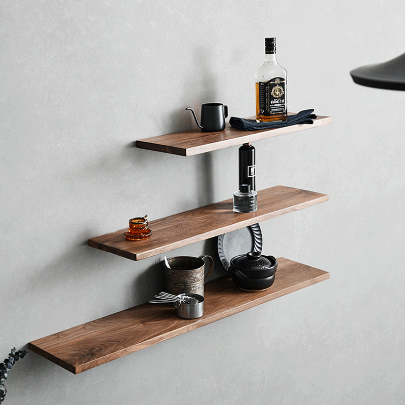 黑胡桃木 实木板材餐桌面 办公台面板橡木原木窗台板材料一字隔板