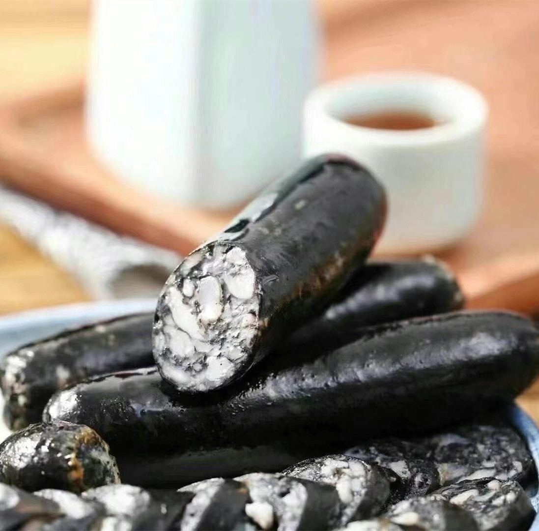 香肠墨鱼品海良食300g墨斗鱼台式烤肠热狗黑色香肠