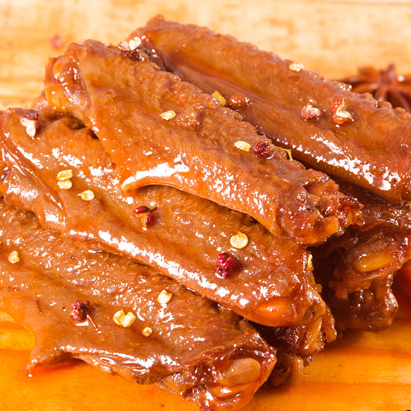 绝味鸭脖旗舰店锁鲜黑鸭甜辣麻辣鸭翅卤味休闲零食小吃成人款170g