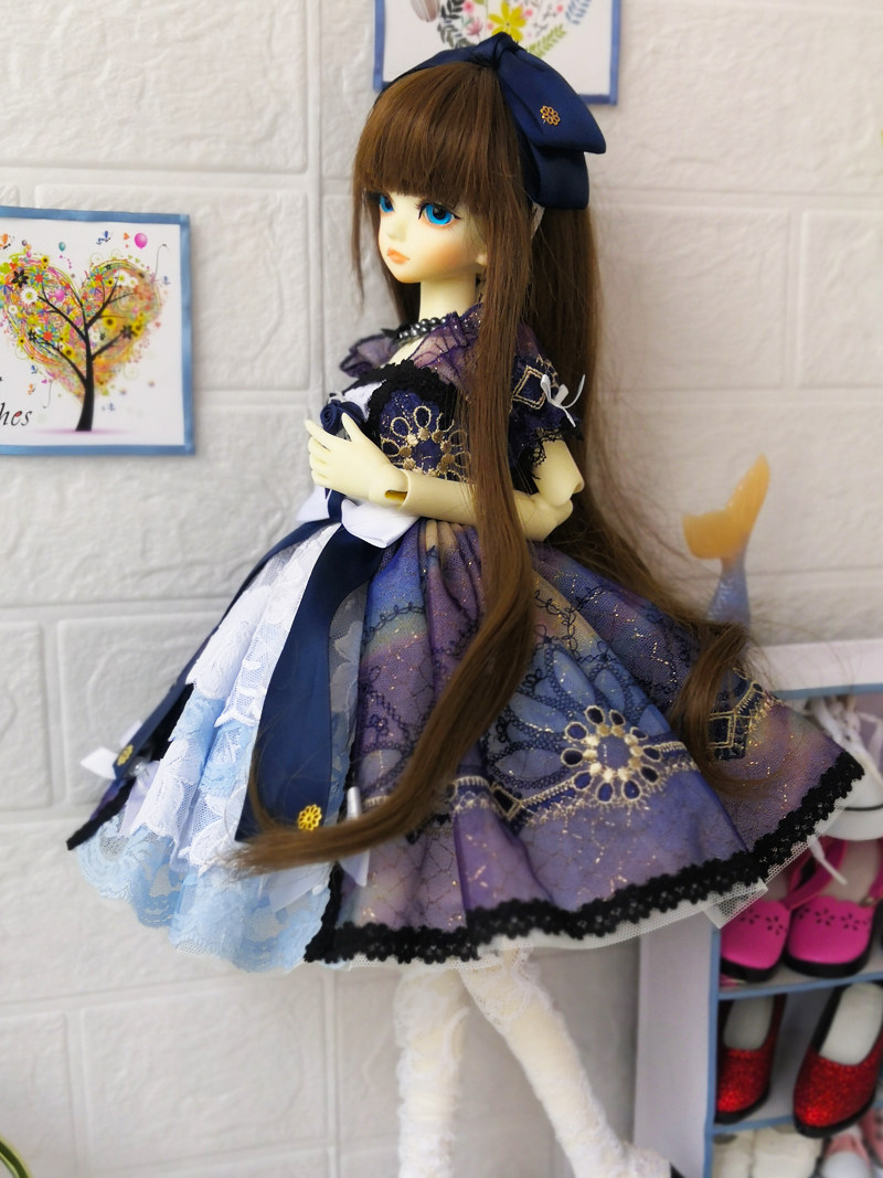 4分bjd娃衣星空少女洛丽塔洋装裙子厘米娃娃bjd娃娃