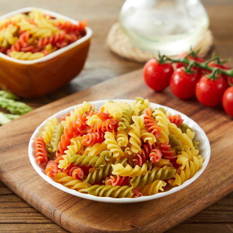 原装进口西乐乐迪三色螺旋形意大利500g家用螺丝面意意大利面