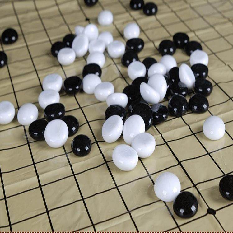 围棋狂神1347玻璃陶瓷棋子黑白白子比赛用棋围棋