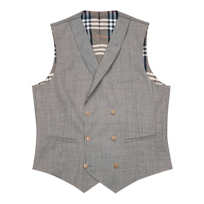 结婚爸爸西装马甲量身定做全毛灰色新郎伴郎修身背心