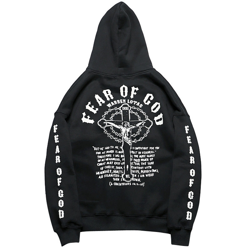 fearofgodfog圣诞节展会限定十字架高街潮牌卫衣