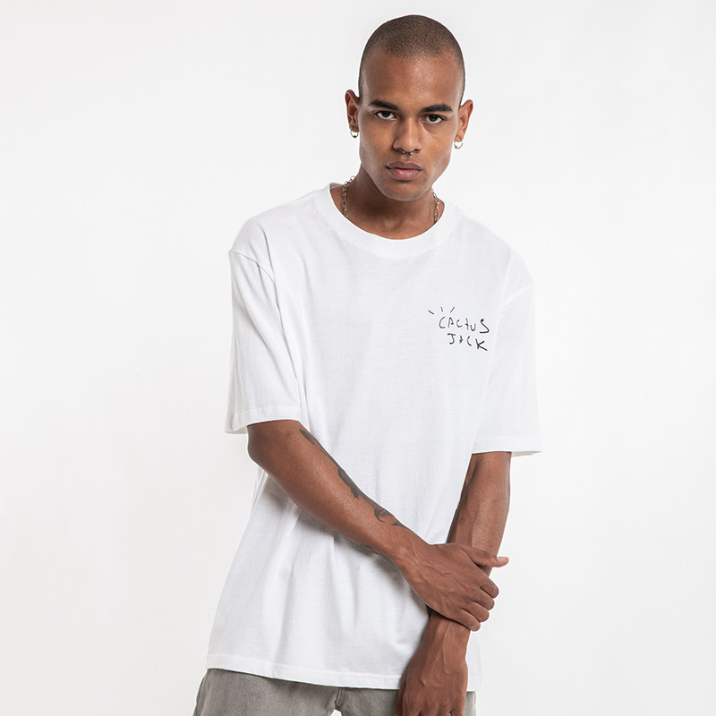 travisscottcactusjackairbrushed周边巡演霓虹仙人掌短袖t恤