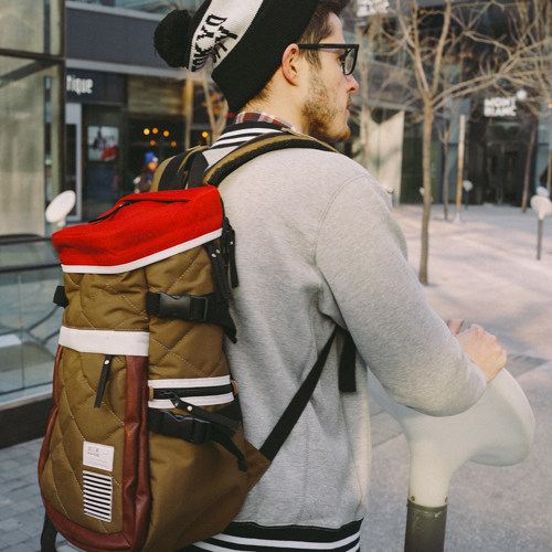 双肩现货绵沿菱格色系julesetjim双肩背包