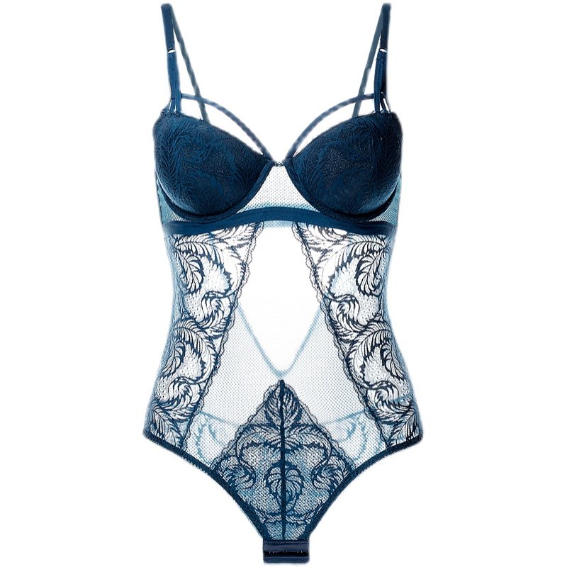 欧美女士文胸诱惑连体衣吊带增厚罩杯聚拢性感文胸套装