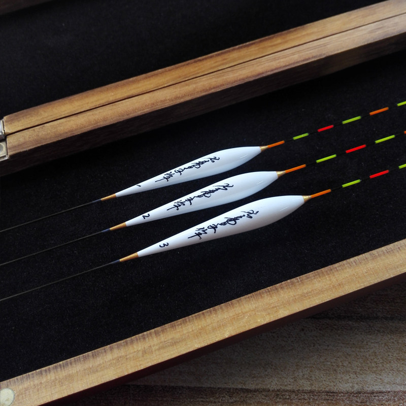 老曹手去壳孔雀羽浮漂冬季鲫鱼08克超轻羽毛浮漂