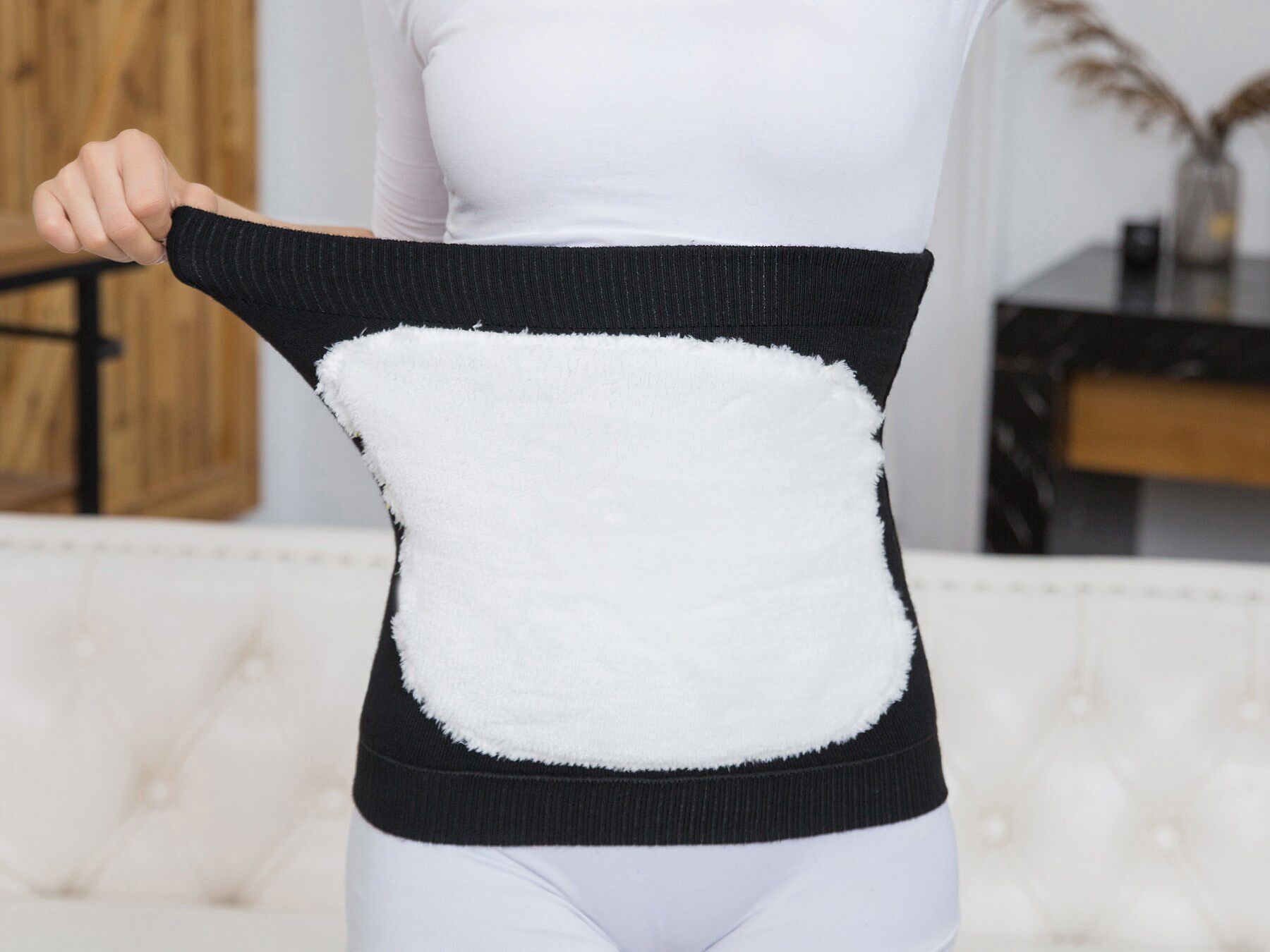 羊绒护腰保暖腹部腰带厚款加绒男护胃肚子秋冬护膝