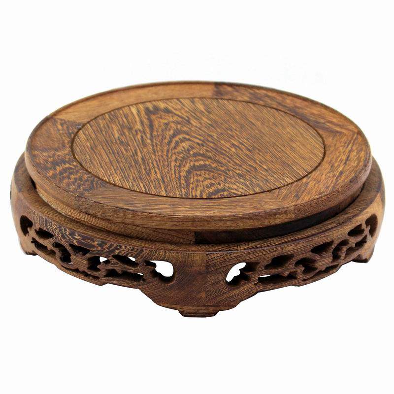 实木圆形底座摆件木质托架工艺工艺品品奇石头木雕