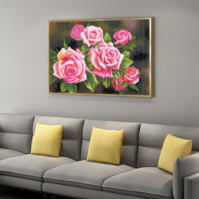 ks十字绣新品现代客厅餐厅花卉房间植物棉线十字绣套件