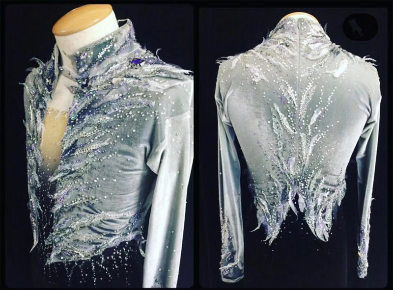 体操表演花样滑冰艺术滑冰溜冰韵律运动服男装滑冰服