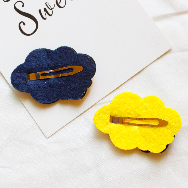 可爱云朵2021年韩版女童发卡皮质bb夹碎发夹头发饰