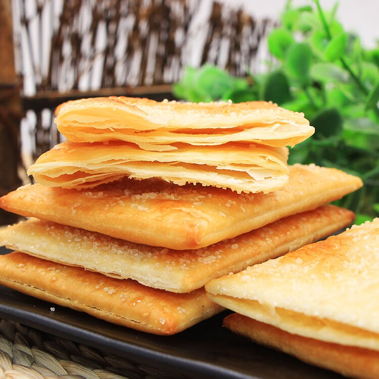 玉缸炉饼香酥千层薄脆饼干早餐办公室整箱无糖传统中式糕点