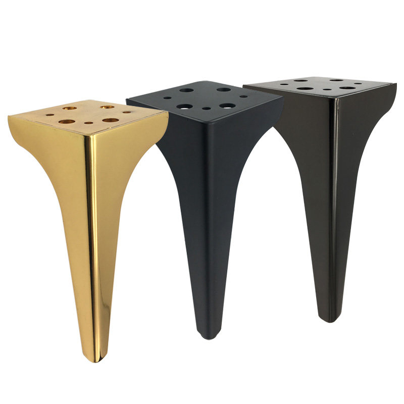 轻奢浴室柜腿直角金属茶几腿电视柜沙发椅五金腿直角锥脚支撑配件_双