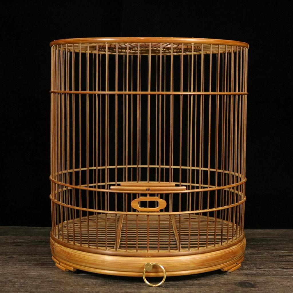 花花紫竹老竹皮料靛颏绣眼红子贝子黄雀相思文鸟玉鸟鸟笼抛光抽屉