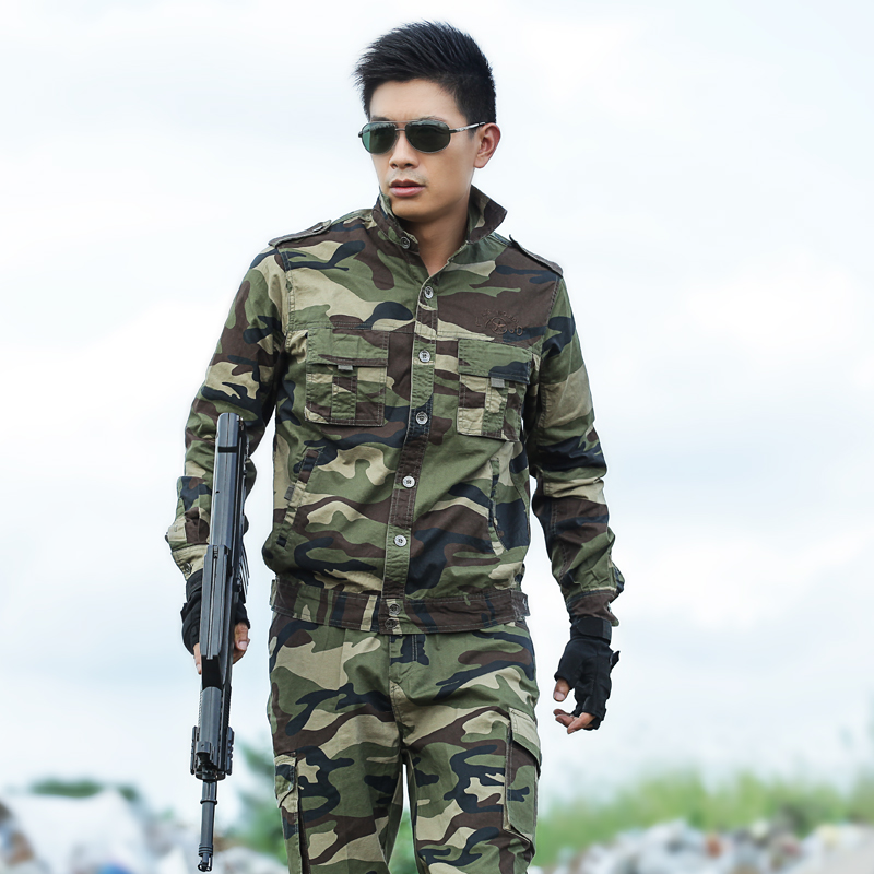 户外特种兵迷彩服套装男耐磨军装作战训练服军训服加厚劳保工作服