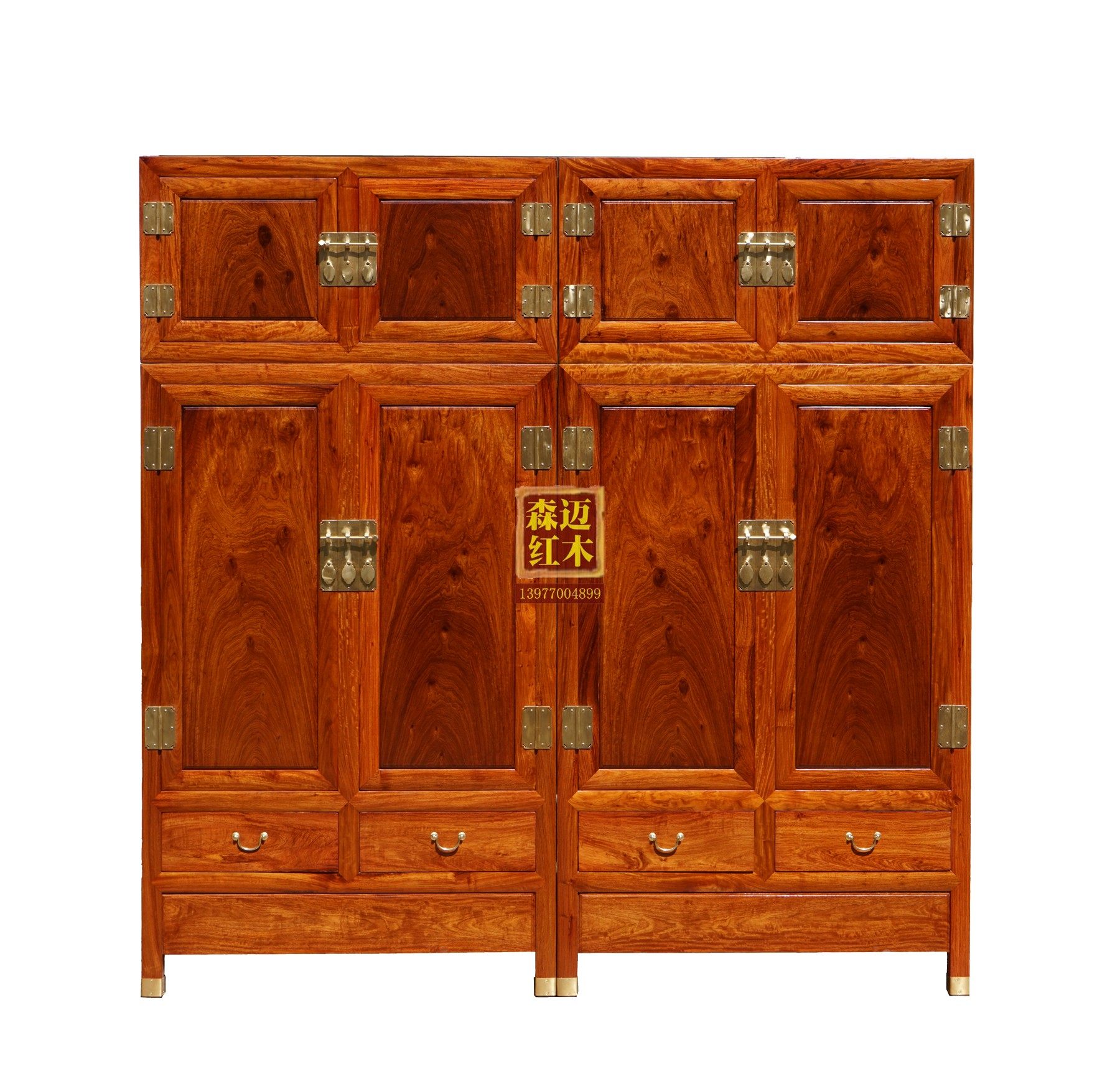 花梨缅甸箱柜古典红木家具明式衣柜榫卯奢华品质红木衣柜