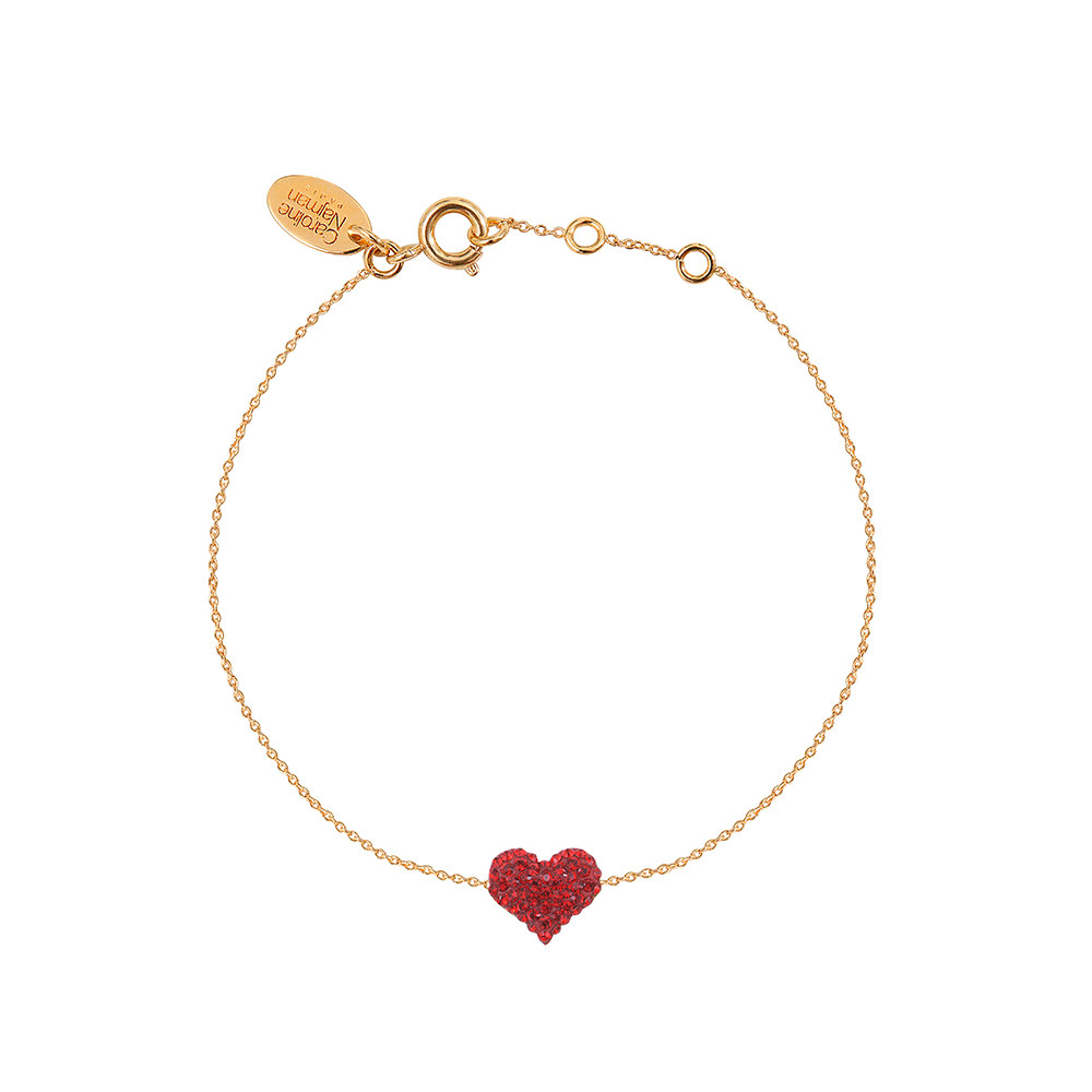 巴黎carolinenajman正品代购清新新时尚小清新水晶爱心手链