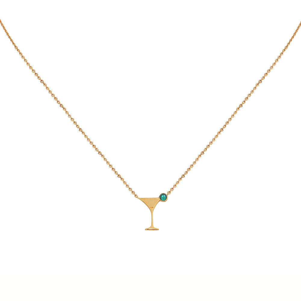 巴黎carolinenajman正品代购party系列酒杯点缀水晶项链