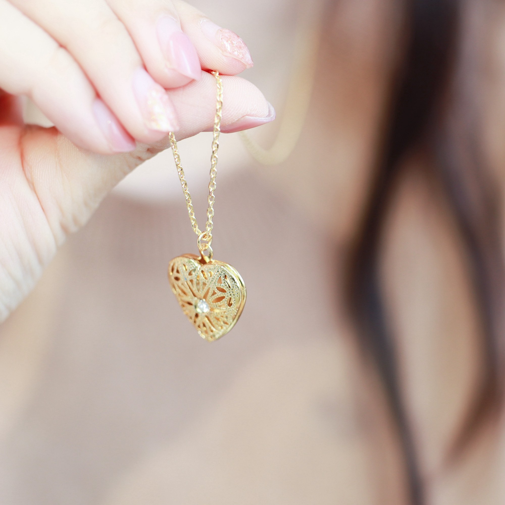 巴黎carolinenajman正品代购eden系列镂空秘密爱心项链