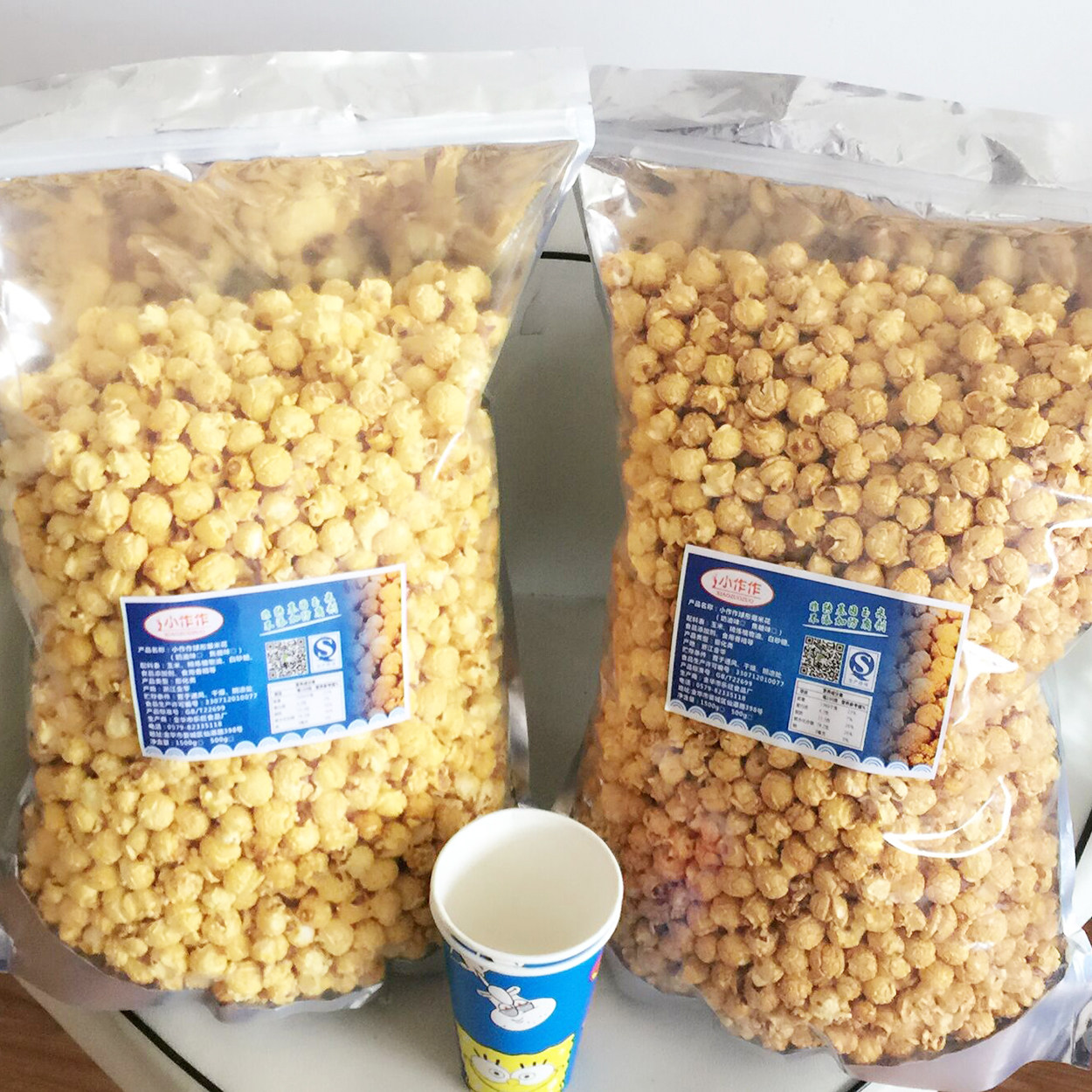 爆米花美式球形散装1.5千克大袋美国球型大包包装膨化食品