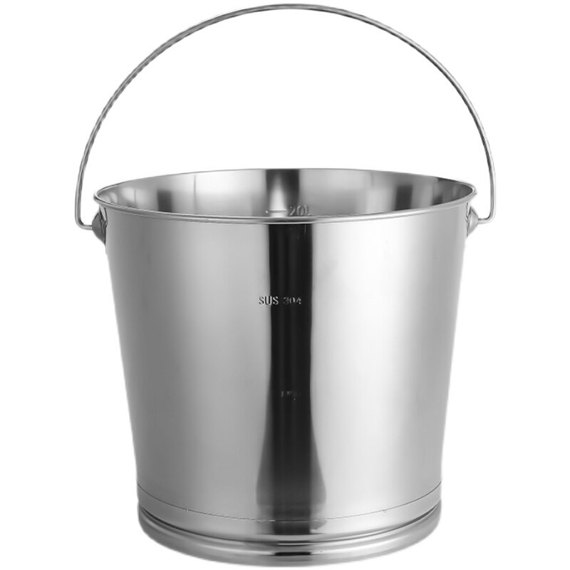 水桶不锈钢刻度幼儿园带盖手提桶储水食堂饭桶家用水桶