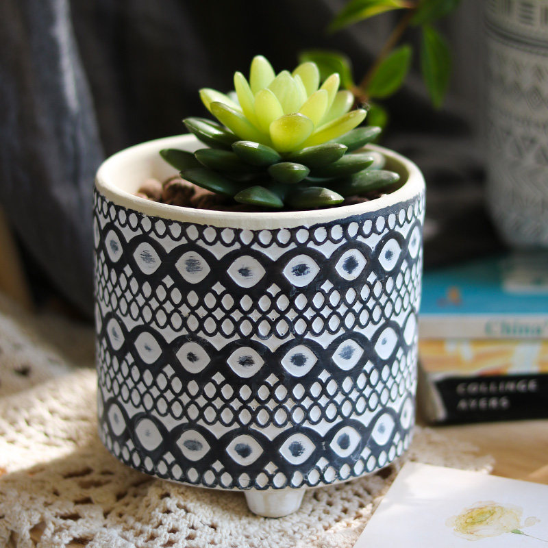 简约陶瓷多肉植物小花盆花器带室内阳台装饰花盆