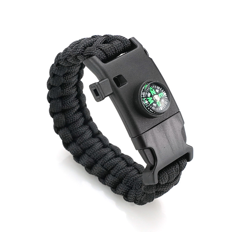 伞绳求生急救手链打火石灌液指南针战术战术手手环手链