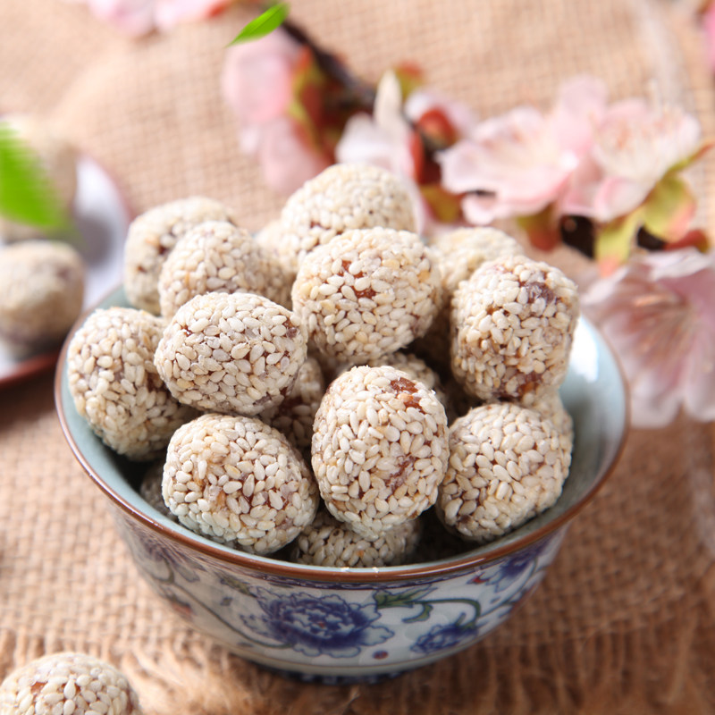 脆香居江苏特产麻枣麻果麻陀麻圆特色零食小麻球休闲食品小吃金果