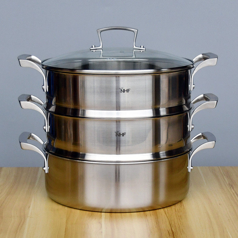 出口1810不锈钢蒸锅火锅盆蒸海鲜锅蒸包子打边蒸锅