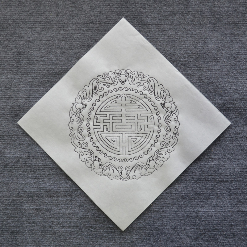 拓印年画活字木雕板拓印板木板五福捧寿万吉图年画