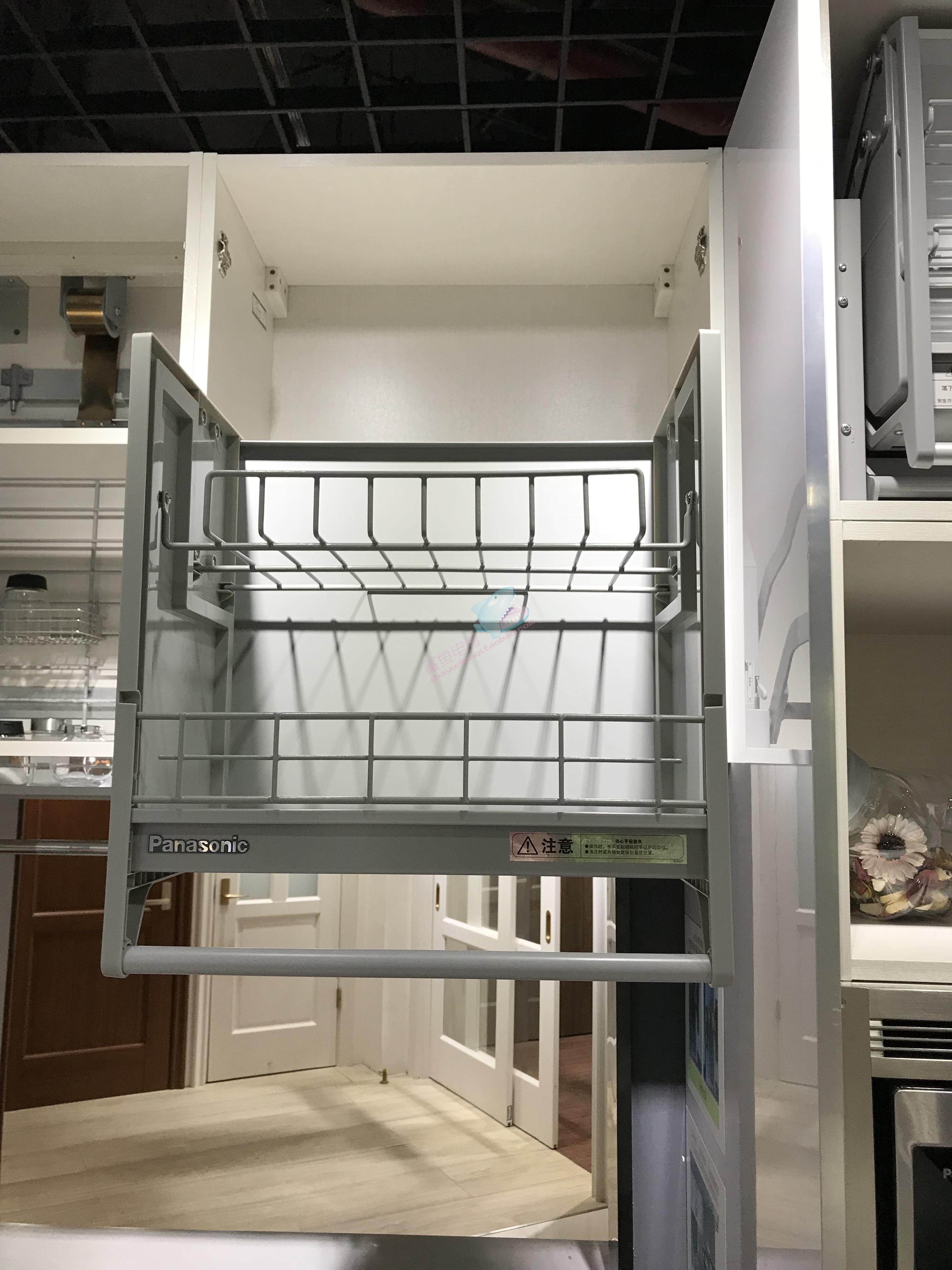 panasonic松下橱柜升降拉篮合金双层碗碟置物架厨房拉篮