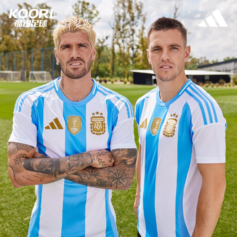 酷锐足球阿迪达斯阿根廷梅西球衣2024美洲杯主场球迷版球服ip8409